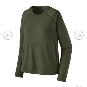 Patagonia capilene thermal crewneck in olive green